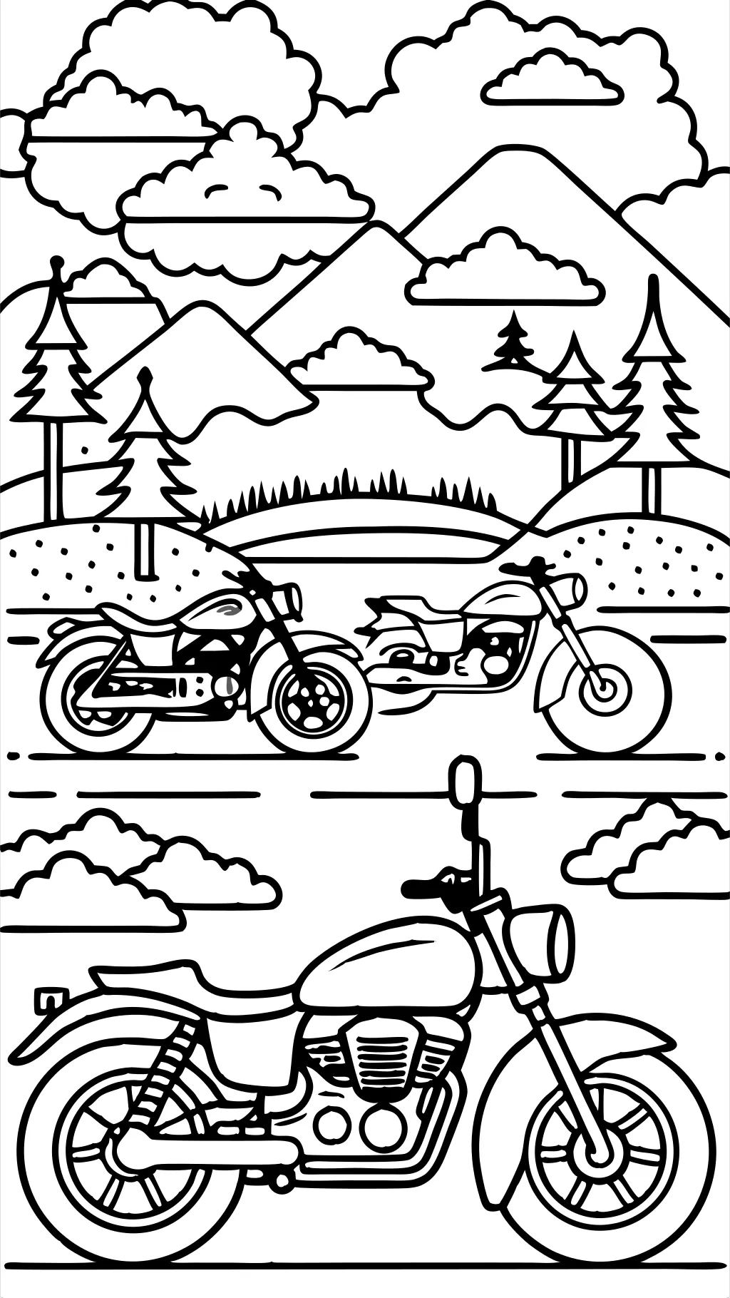 coloriage moto imprimable